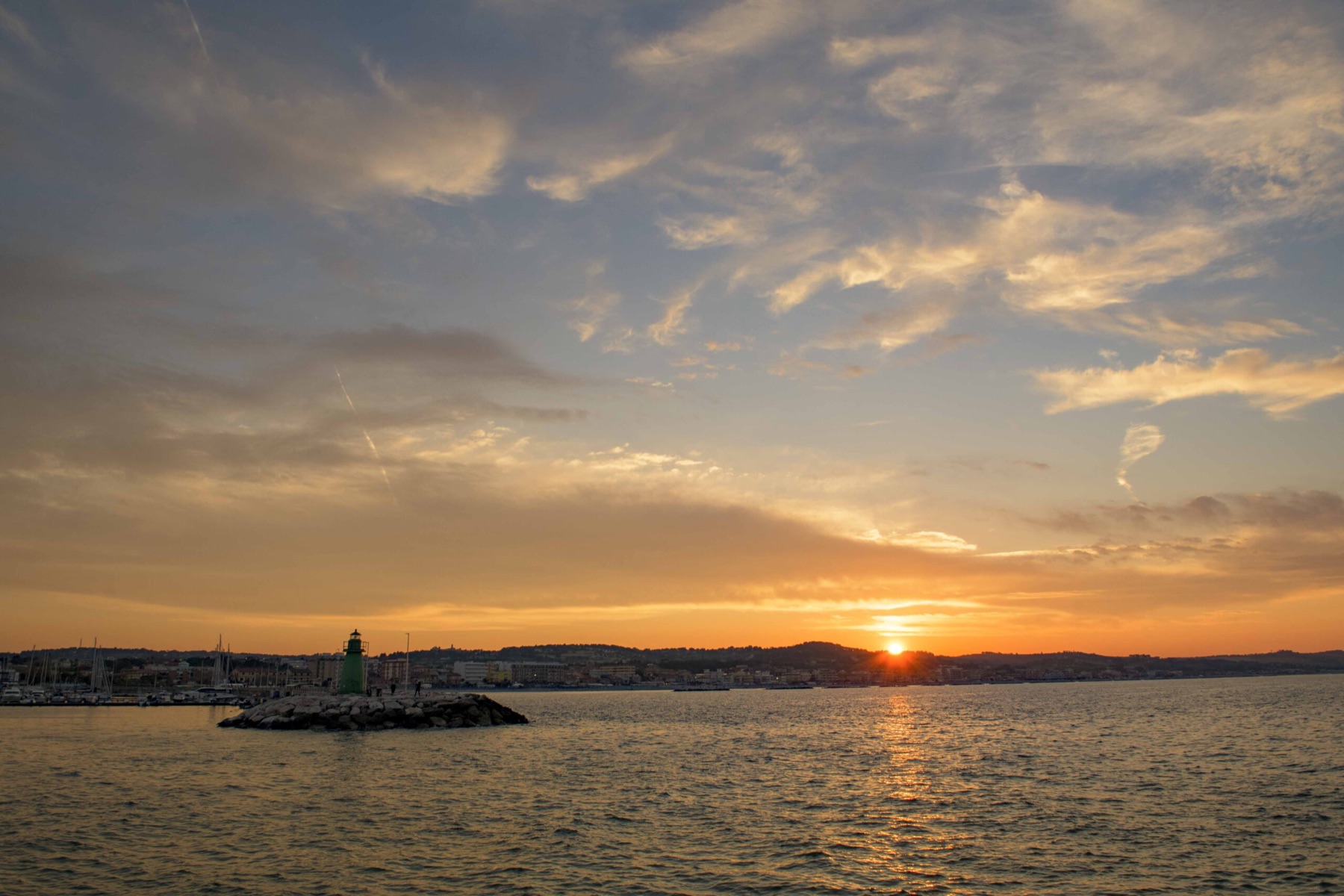 Tramonto sul mare di Civitanova Marche